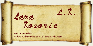 Lara Kosorić vizit kartica